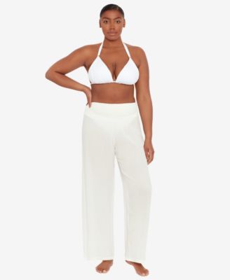 Lauren Ralph Lauren - Crushed Smocked Swim Cover-Up Pants