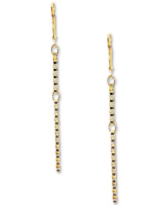 MINU Jewels - Gold-Tone Box Link Chain Linear Drop Earrings