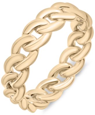 Audrey by Aurate - Chain Link Statement Ring in Gold Vermeil