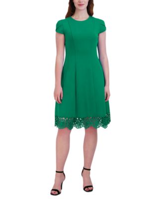 Donna Ricco - Women's Round-Neck Sleeveless Fit & Flare Dress
