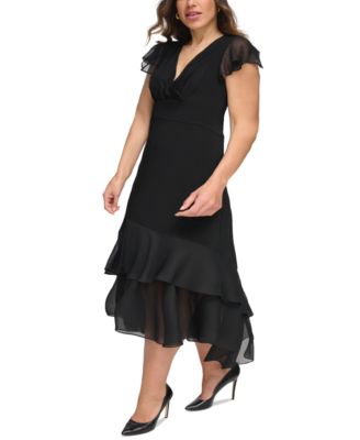 Tommy Hilfiger - Plus Size Flutter-Sleeve A-Line Dress