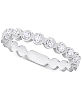 Macy's - Diamond Bezel Semi-Eternity Band (1/3 ct. t.w.) in 14k Gold