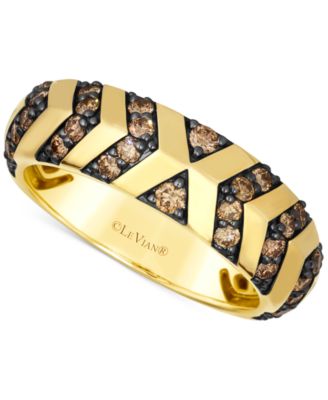 Le Vian - Men's Chocolate Diamond Chevron Band (3/4 ct. t.w.) in 14k Gold