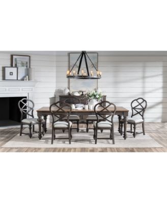 Furniture - Mandeville 7 Pc. Dining Set (Rectangular Table & 6 X-Back Chairs)