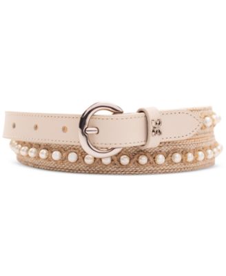 Sam Edelman - Women's Skinny Woven Embellished Belt