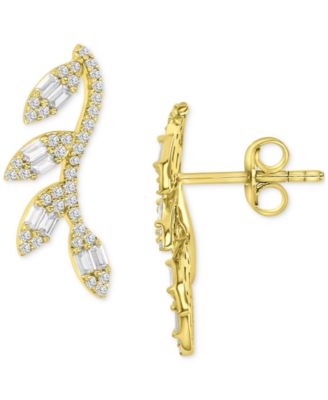 Macy's - Cubic Zirconia Vine-Inspired Ear Climbers in 14k Gold-Plated Sterling Silver