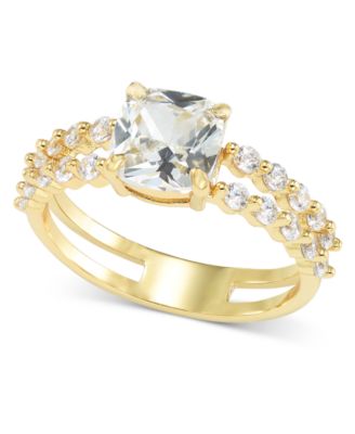 Charter Club - Gold-Tone Cubic Zirconia Double Band Ring