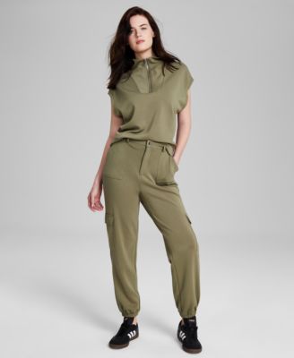 And Now This - Women's Scuba Elasticated-Cuff Joggers