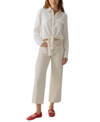 Sanctuary - Women's The Marine Mid Rise Cropped Wide-Leg Jeans