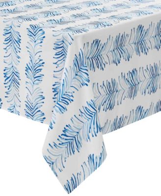IZOD - Seagrass Stripe Water-Resistant Indoor and Outdoor Tablecloth, 70" Round