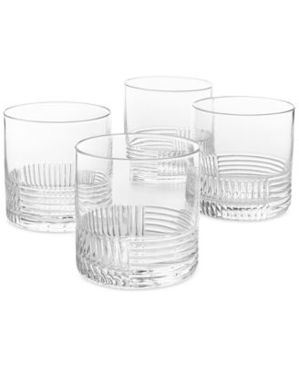 The Cellar - Lia Collection Fluted Double Old Fashion Glasses, Set of 4