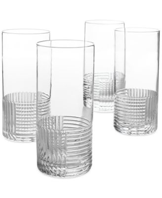 The Cellar - Lia Collection Fluted Highball Glasses, Set of 4