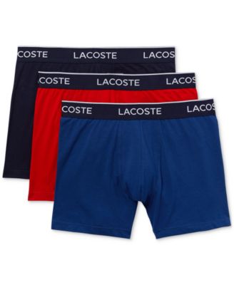 Lacoste - Men's Regular Fit Logo Waistband Boxer Briefs, Pack of 3