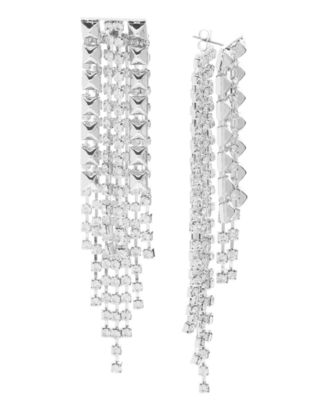 I.N.C. International Concepts - Glass Stone Chain Front & Back Drop Earrings