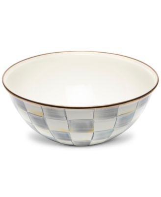 Mackenzie-Childs - Sterling Check Enameled Steel Large Everyday Bowl