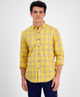 Club Room - Men's Caro Plaid Cotton Shirt