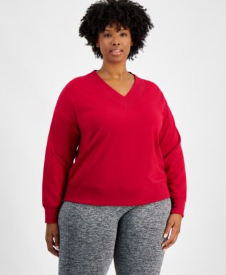 ID Ideology - Plus Size V-Neck Sweatshirt