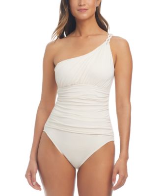 Bleu by Rod Beattie - Women's One-Shoulder Shirred Swimsuit