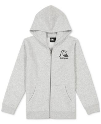Quiksilver - Big Boys Retro Logo-Print Full-Zip Fleece Hoodie