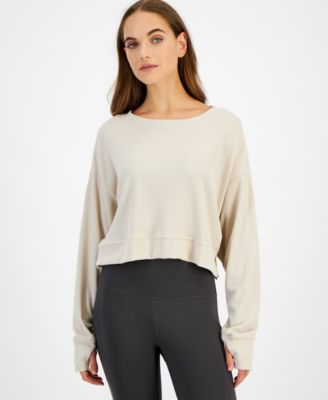 ID Ideology - Women's Waffle-Knit Drop-Shoulder Top