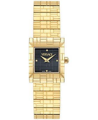 Versace - Women's Swiss Mosaic Gold Ion Plated Stainless Steel Bracelet Watch 22mm