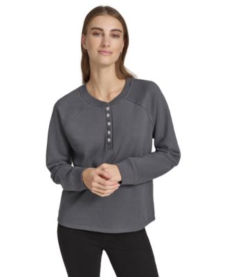 Marc New York - Women's Embellished Fleece Crewneck Top