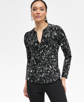 I.N.C. International Concepts - Women's Printed Button Shirt