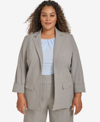Calvin Klein - Plus Size Menswear Open-Front Blazer