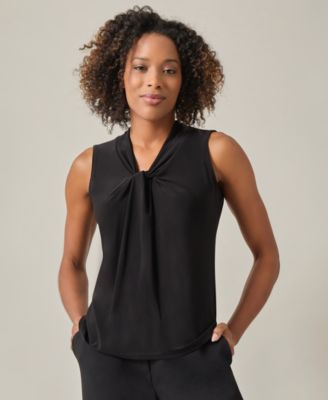 Kasper - Women's Knot-Front Sleeveless Blouse