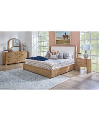 Furniture - Nordic 3 Pc. Queen Upholstered Storage Set (Bed, Chest & Open Nightstand)