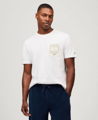 Tommy Hilfiger - Men's Relaxed Fit Short Sleeve Outline Flag Logo T-Shirt