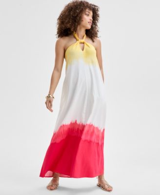 I.N.C. International Concepts - Petite Tie-Dyed Linen-Blend Maxi Dress, Exclusively at Macy's