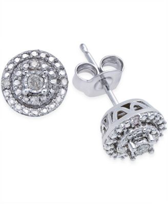Macy's - Diamond Stud Earrings (1/10 ct. t.w.) in Sterling Silver