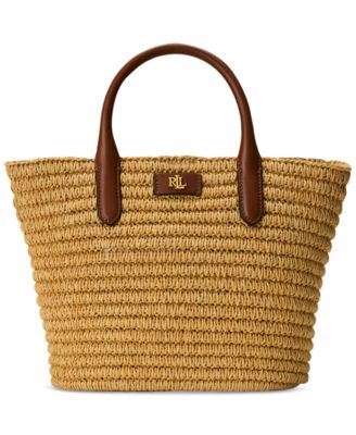 Lauren Ralph Lauren - Woven Straw Medium Brie Tote Bag