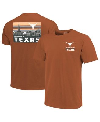 Image One - Men's Texas Orange Texas Longhorns Striped Campus Skyline T-Shirt