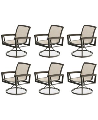 Agio - Bartow Outdoor Dining Swivel Chair, Set of 6