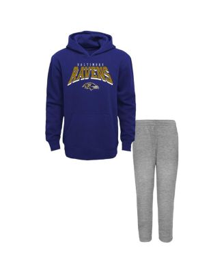 Outerstuff - Toddler Baltimore Ravens Dynamic Duo Fleece Pullover Hoodie Sweatpants Set