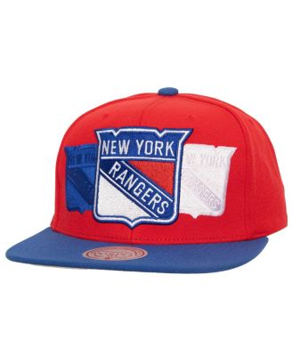 Mitchell & Ness - Men's Red New York Rangers Soul Triple Up Snapback Hat