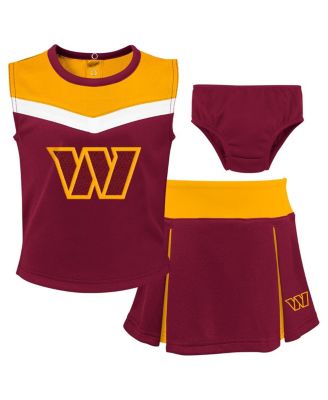 Outerstuff - Girls Toddler Burgundy Washington Commanders Three-Piece Spirit Cheer Cheerleader Set