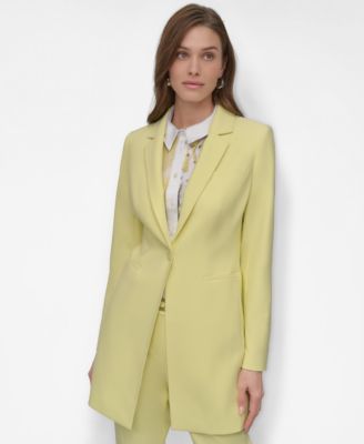 DKNY - Women's Notch-Collar One-Button Long Topper