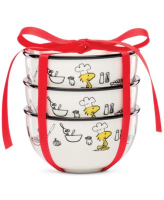 Lenox - Chef Snoopy Porcelain Mini Bowls, Set of 3