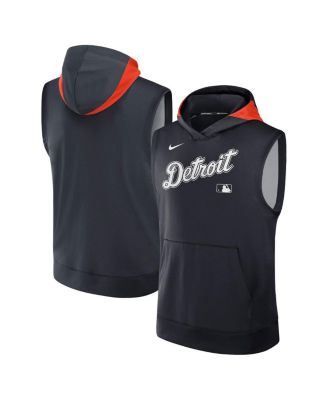 Nike - Men's Navy Detroit Tigers Authentic Collection Performance Sleeveless Pullover Hoodie