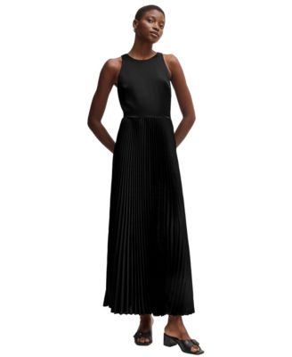 Hugo Boss - BOSS by  Women’s Hammered Satin Plisse Maxi Dress