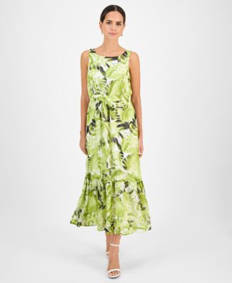 Kasper - Women's Printed Sleeveless Midi Dress, Regular & Petite