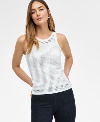 I.N.C. International Concepts - Women's Embellished Open-Knit Tank