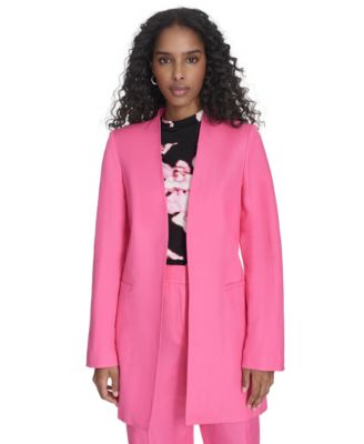 Calvin Klein - Women's Open-Front Linen-Blend Blazer