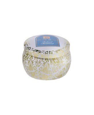 Aromatique - Sunkissed Sandalwood Printed Tin Candle with Lid, 4 oz.