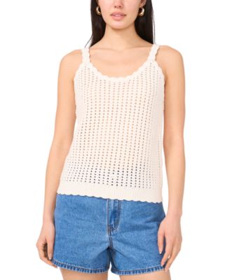 1.STATE - Women's Pointelle Knit Tank Top