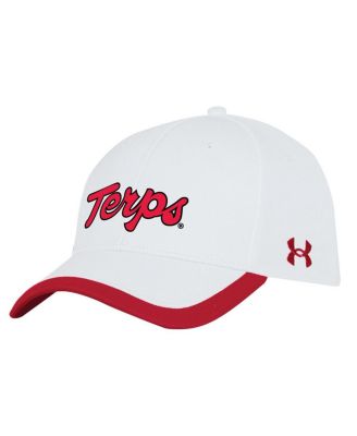 Under Armour - Men's White Maryland Terrapins Sideline Blitzing Accent Adjustable Hat