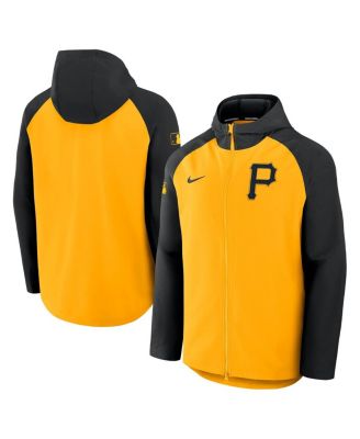 Nike - Men's Gold/Black Pittsburgh Pirates Authentic Collection Raglan Performance Full-Zip Jacket